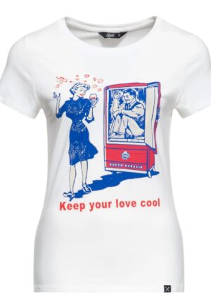 Queen Kerosin Cool Love T Shirt Off White-M
