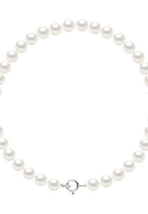 Armband Parels van het water Rank Sweet Rond 5-6mm White 925
