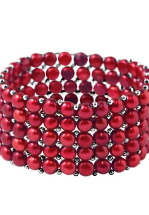 Armband 5 Rijen Echte Zoetwaterparels - 4 mm