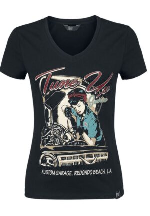 Queen Kerosin Tune Up Shirt Black-XS | 22% korting