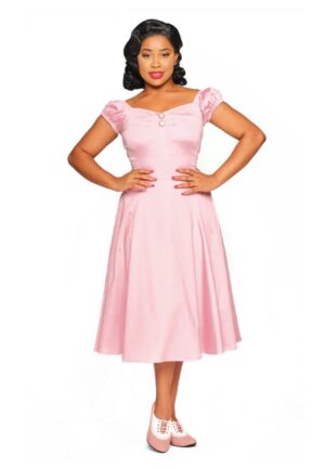 Collectif Dolores Doll Swing Dress Pink -40 (NL)/ 14 (UK) | 50% korting