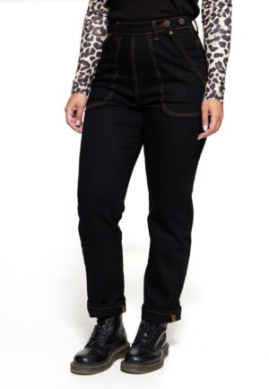 Queen Kerosin 50s Vintage Jeans Black-26/34