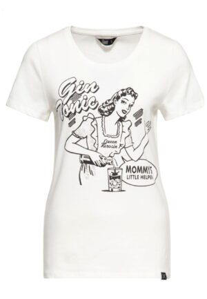 Moederdag cadeau - Queen Kerosin Gin Tonic Shirt Off White-M