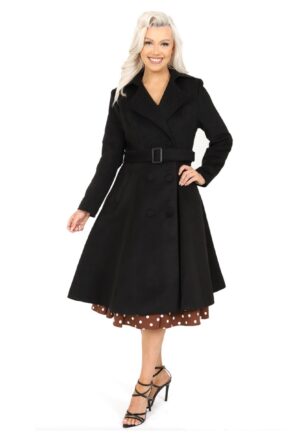 Hearts & Roses Imogen Swing Coat Black-M