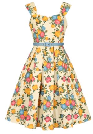 Collectif Jill Rose Garden Swing Dress Multi-M