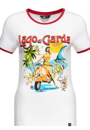 Moederdag cadeau - Queen Kerosin Lago di Garda T Shirt Off White -XXL
