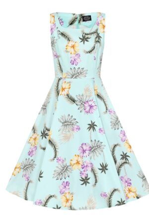 Hearts & Roses Lindsey Floral Dress Blue-XL