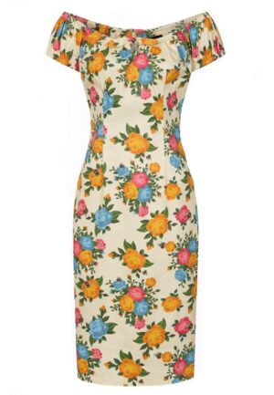 Collectif Lorena Rose Garden Pencil Dress Multi-M