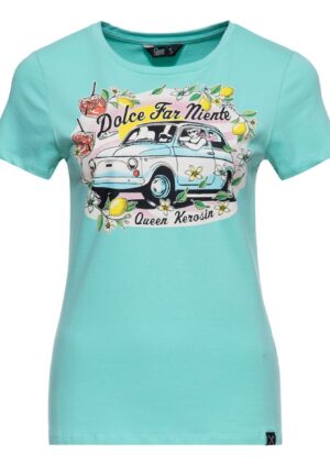 Queen Kerosin Dolce Fair Niente T-shirt Mint-4XL