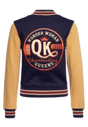 Queen Kerosin Wonder Woman College Jacket Beige & Blue-S | 19% korting