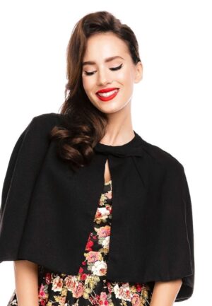Dolly & Dotty Sabrina Cape Black-M/L