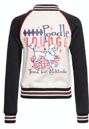 Queen Kerosin Poodle Lounge College Jacket Black-M