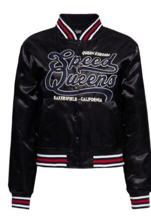Queen Kerosin Speed Queens College Jacket Satin Black-L | 23% korting