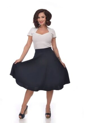 Steady High Waist Thrills Skirt Navy-XXXXL