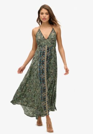 Maxi-jurk met Paisleyprint Groen Grootte: 38-40
