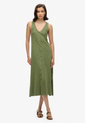 Beach Jersey Midi-jurk Khaki Grootte: 38