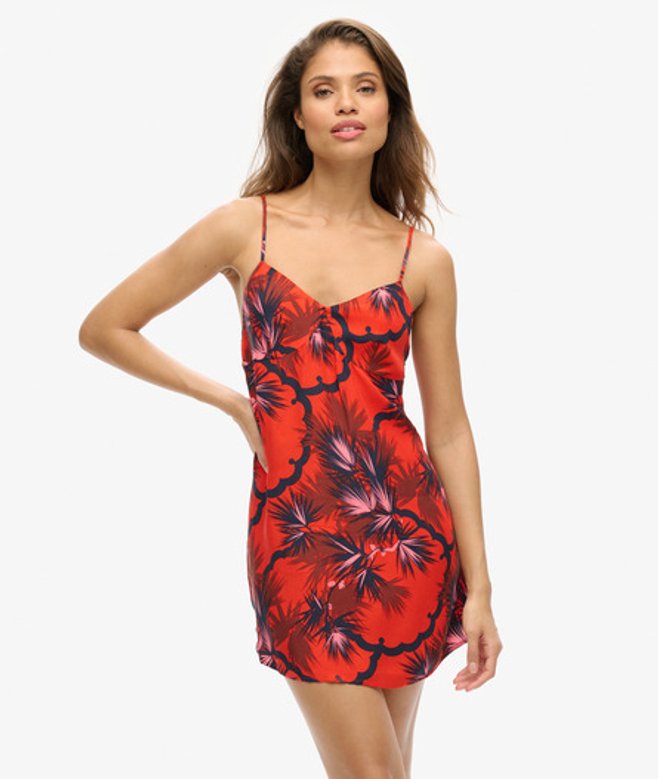 Cami-minijurk met Print Rood Grootte: 40