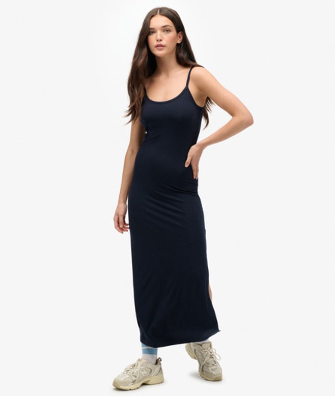 Athletic Essentials Maxi-hemdjurk van Jersey Blauw Grootte: 40