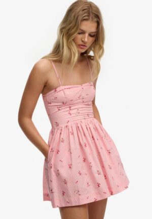 Korset Cami Mini-jurk Pink Grootte: 34