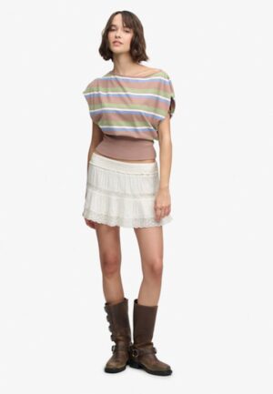 Ibiza Mini Rok Relaxed Pasvorm White Grootte: 42
