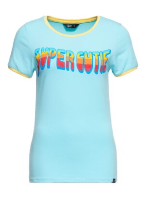 Queen Kerosin Super Cutie T-shirt Sky Blue-XXXXL