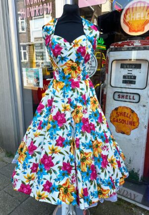 Vivien Of Holloway Halterneck Lily Blue Dress-XXS | 35% korting