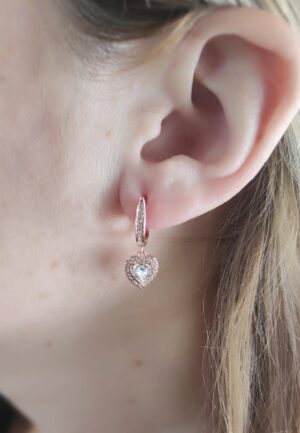 Alternative view of Only Love Oorbellen - Roségoud en Kristal