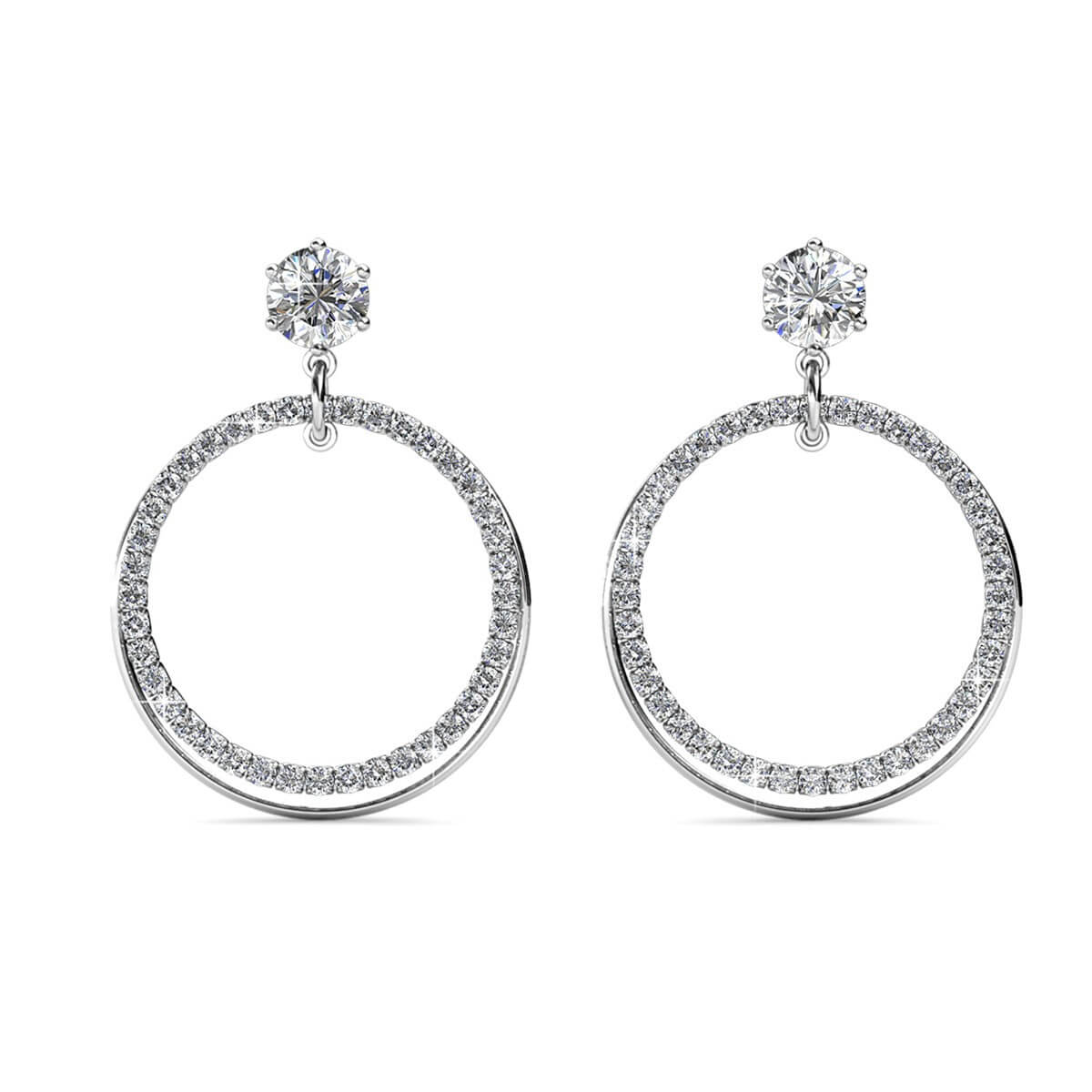 Ariel oorbellen - zilver en kristal - Afbeelding 2