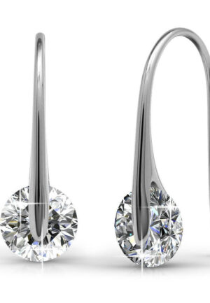 Stijlvolle oorbellen - zilver en kristal