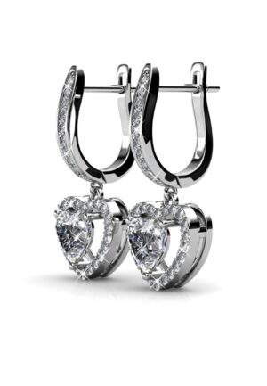 Alternative view of Only Love Oorbellen - Zilver en Kristal