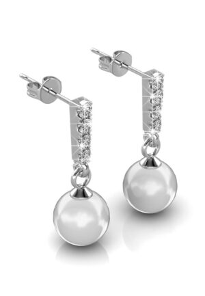 Alternative view of Mercury oorbellen - zilver en kristal