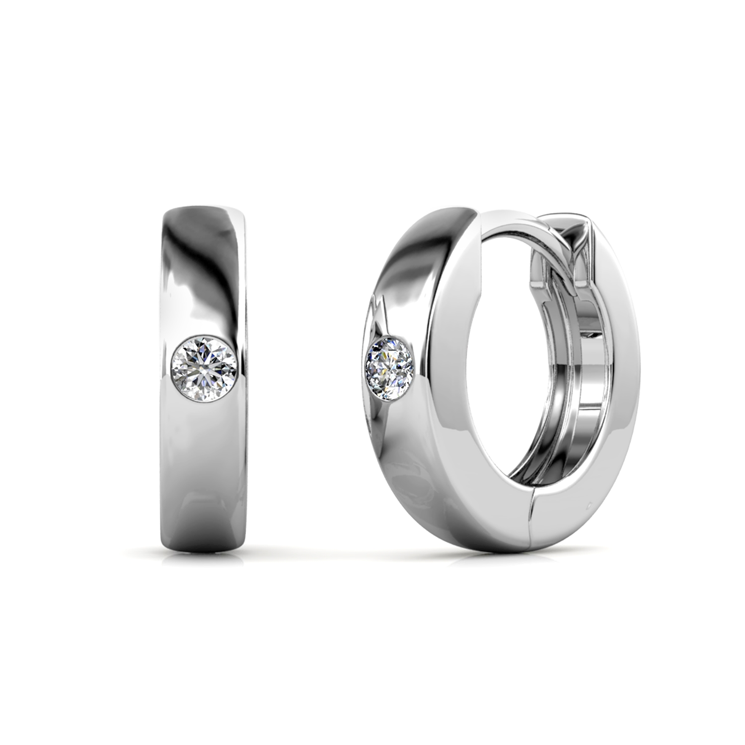 Ringen Oorbellen - Zilver en Kristal