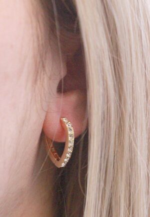 Alternative view of Ariane Oorbellen - Goud en Kristal