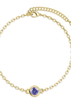 Geboortesteen armbanden - Goud en paars