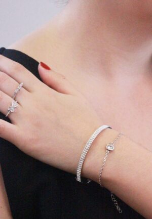 Alternative view of Glamour armbanden - Zilver en kristal