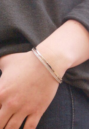 Alternative view of Elegante armbanden - roségoud en kristal