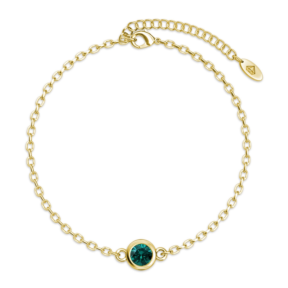Geboortesteen armbanden - Goud en Groen