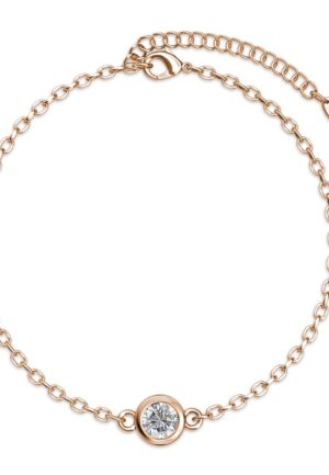 Alternative view of Geboortesteenarmbanden - Roségoud, kristal en roze