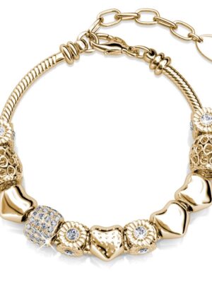 Stralende Charm Armbanden - Goud en Kristal