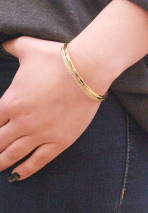 Alternative view of Elegante armbanden - Goud en kristal