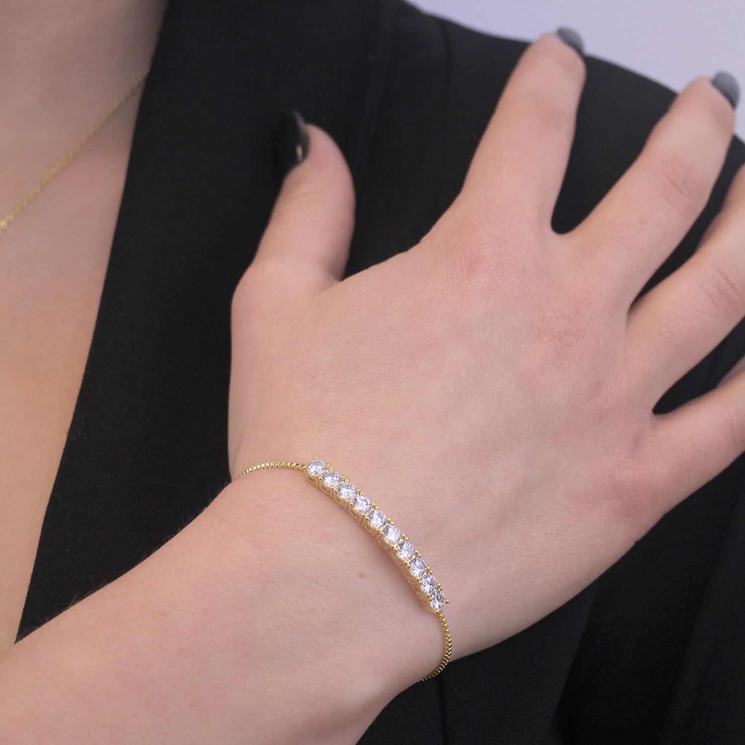 Crystal Mia armbanden - Goud en kristal - Afbeelding 2