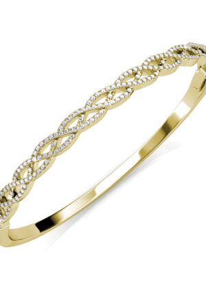 Alternative view of Gevlochten armbanden - Goud en kristal