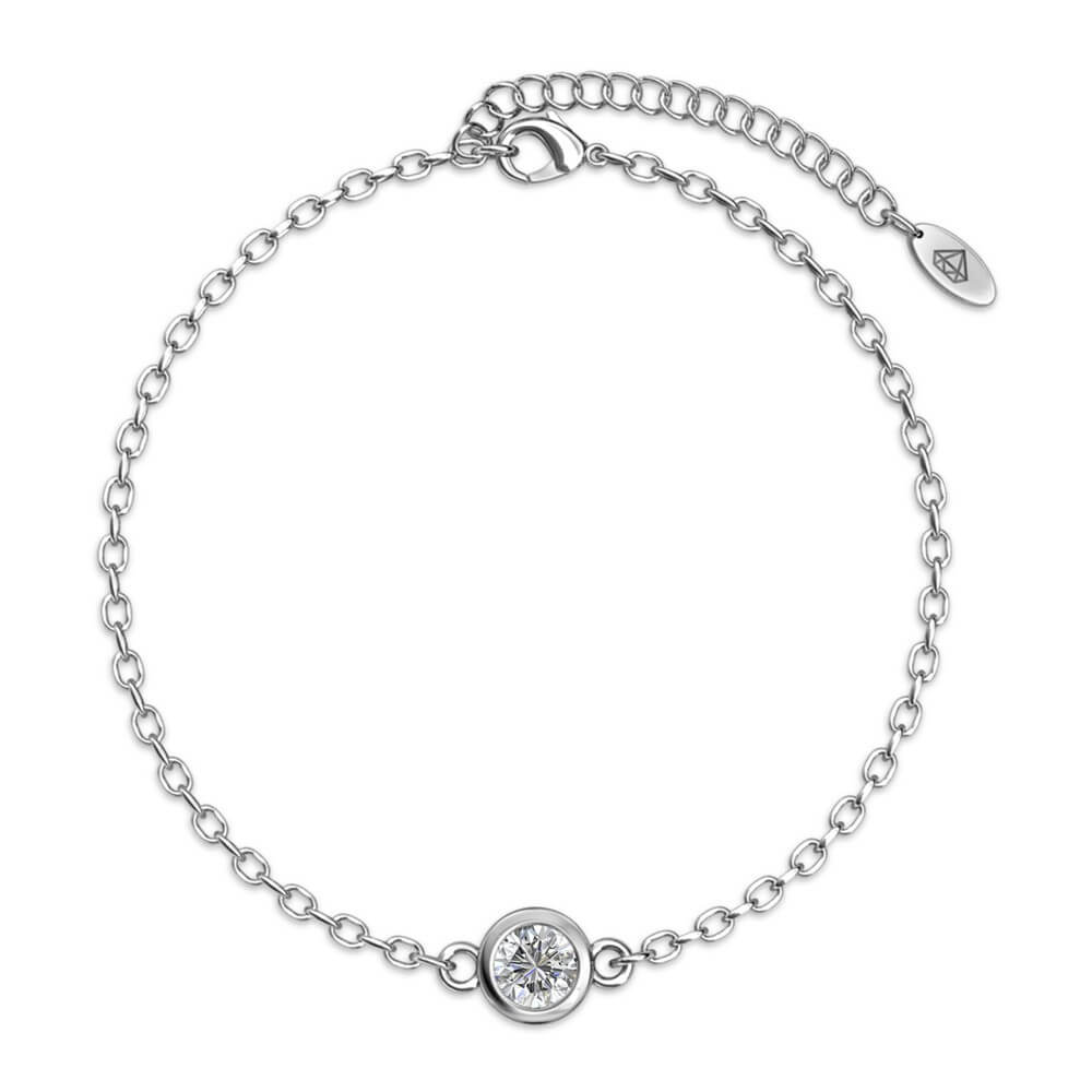 Geboortesteen armbanden - Zilver en kristal