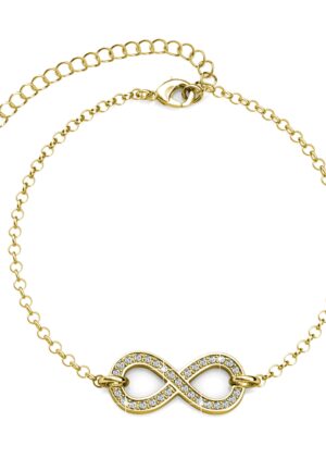 Infinity Eight Armbanden - Goud en Kristal
