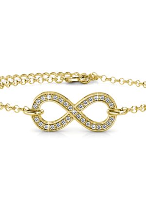Alternative view of Infinity Eight Armbanden - Goud en Kristal
