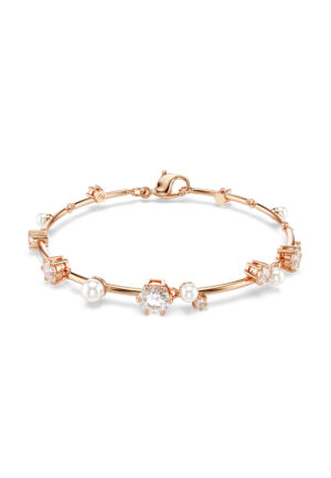 Swarovski 'Constella Bars' Damesgouden Geplateerde Metaalarmband - Roze 5729505