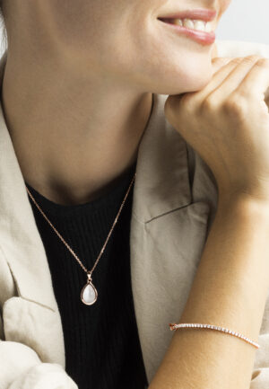 Alternative view of Luxenter Briljant Zirkonia armband afgewerkt in 18K roségoud - Kayla
