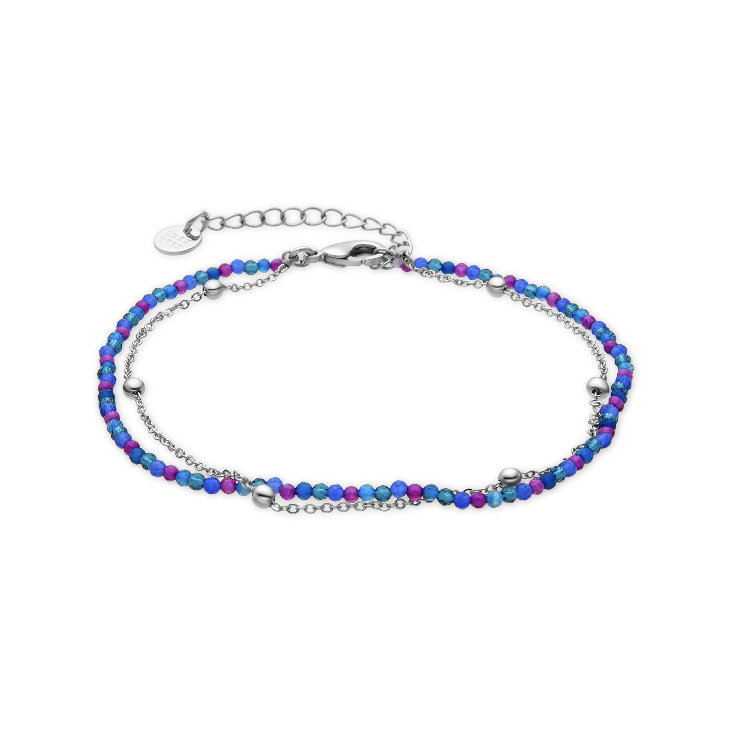 Luxenter Armband met Paars Kristal zilver afwerking - Miwa