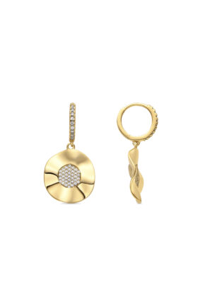 Luxenter Oorbellen met Glimmende Zirkonia 18k goud afwerking - Delim