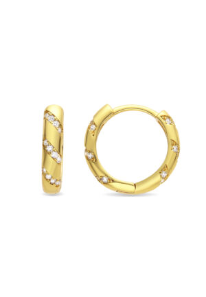 Luxenter Oorbellen met Glimmende Zirkonia 18K goud afwerking - Lionvi